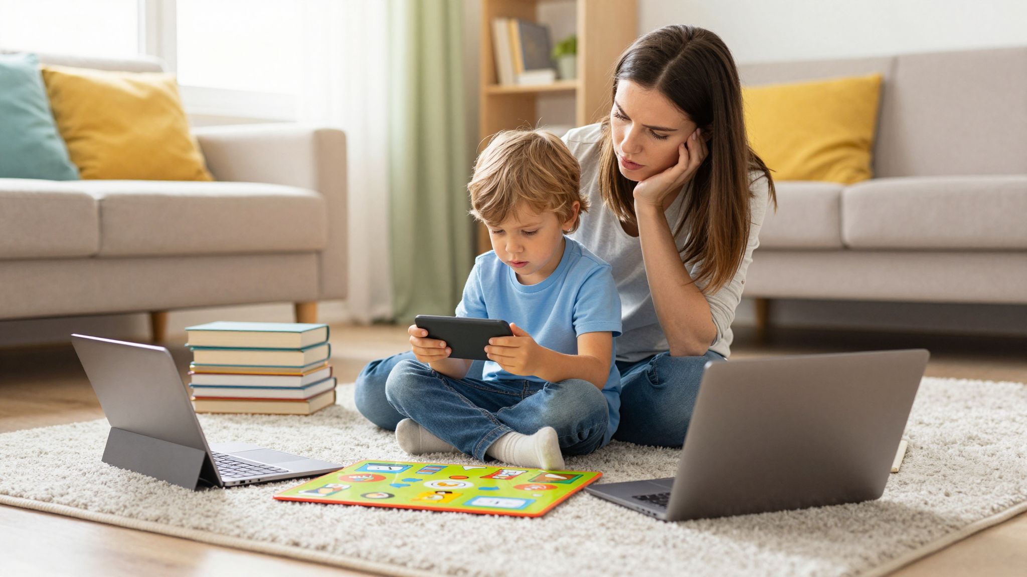 A túlzott képernyőidő szorongást és figyelemzavart okozhat.