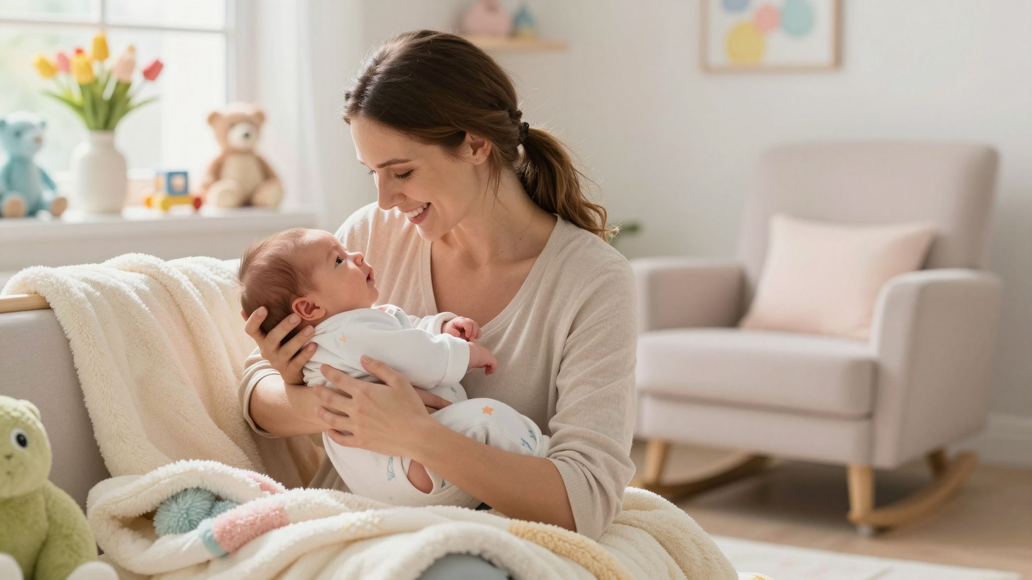 A csecsemők az első hetekben gyorsan fejlődnek és alkalmazkodnak.