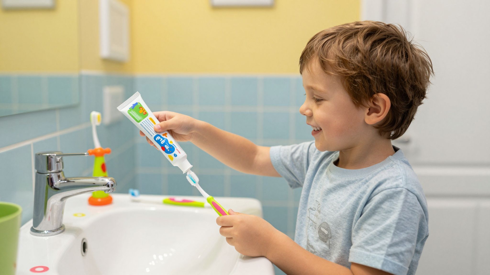 Válaszd a fogkrémet és fogkefét gyermeked kedvenc színében!