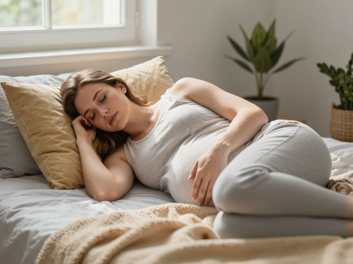 A helyes alvópóz terhesség alatt: miért nem ajánlott a háton fekvés?