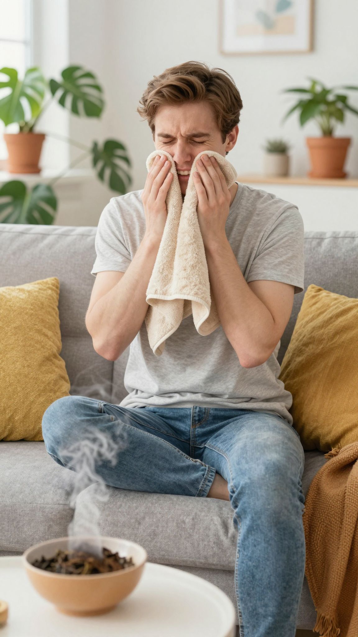A melegítés segít csökkenteni az arcüregi fájdalmat.
