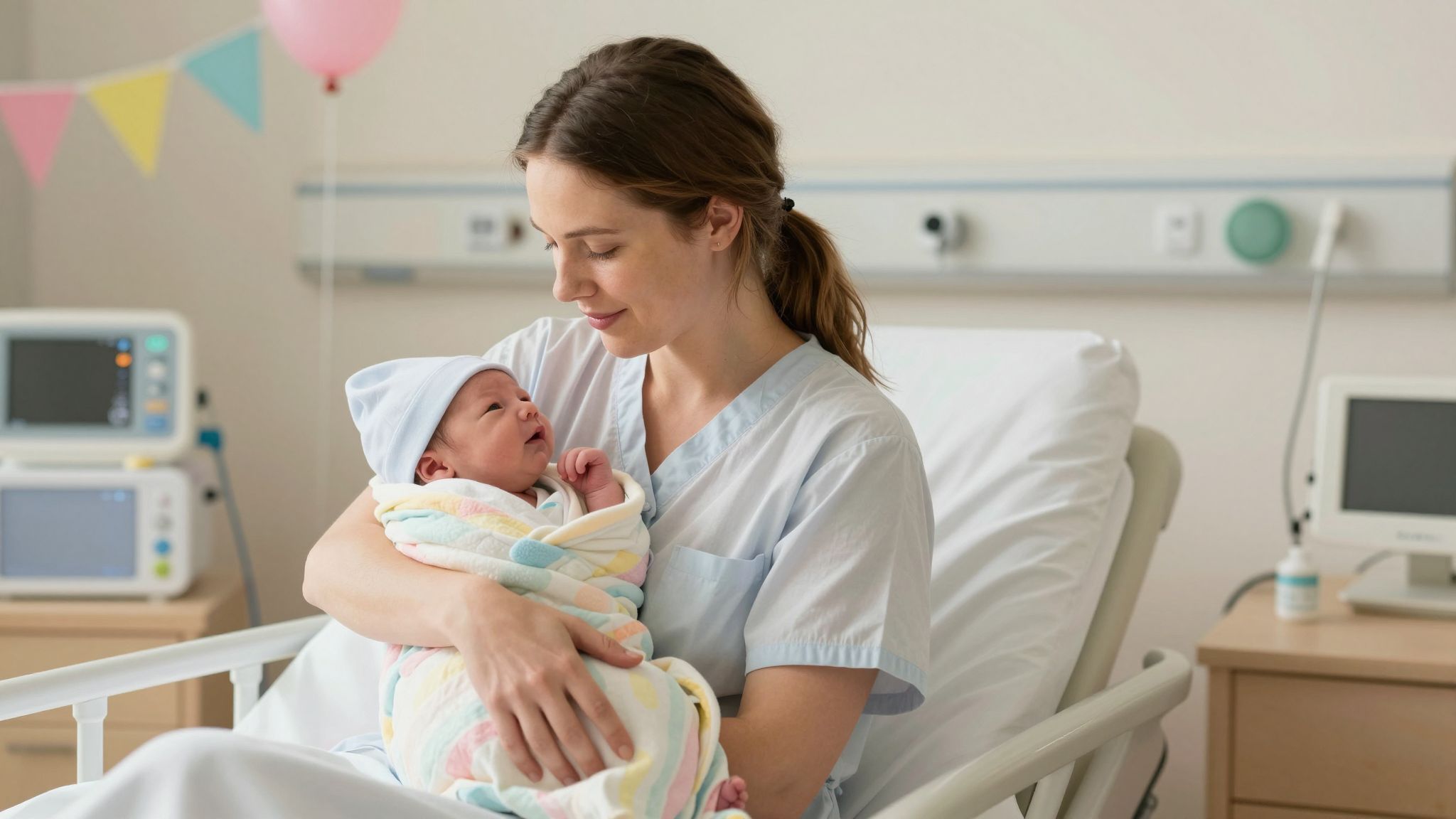A sapka segít a babák hőmérséklet-szabályozásában szüléskor.