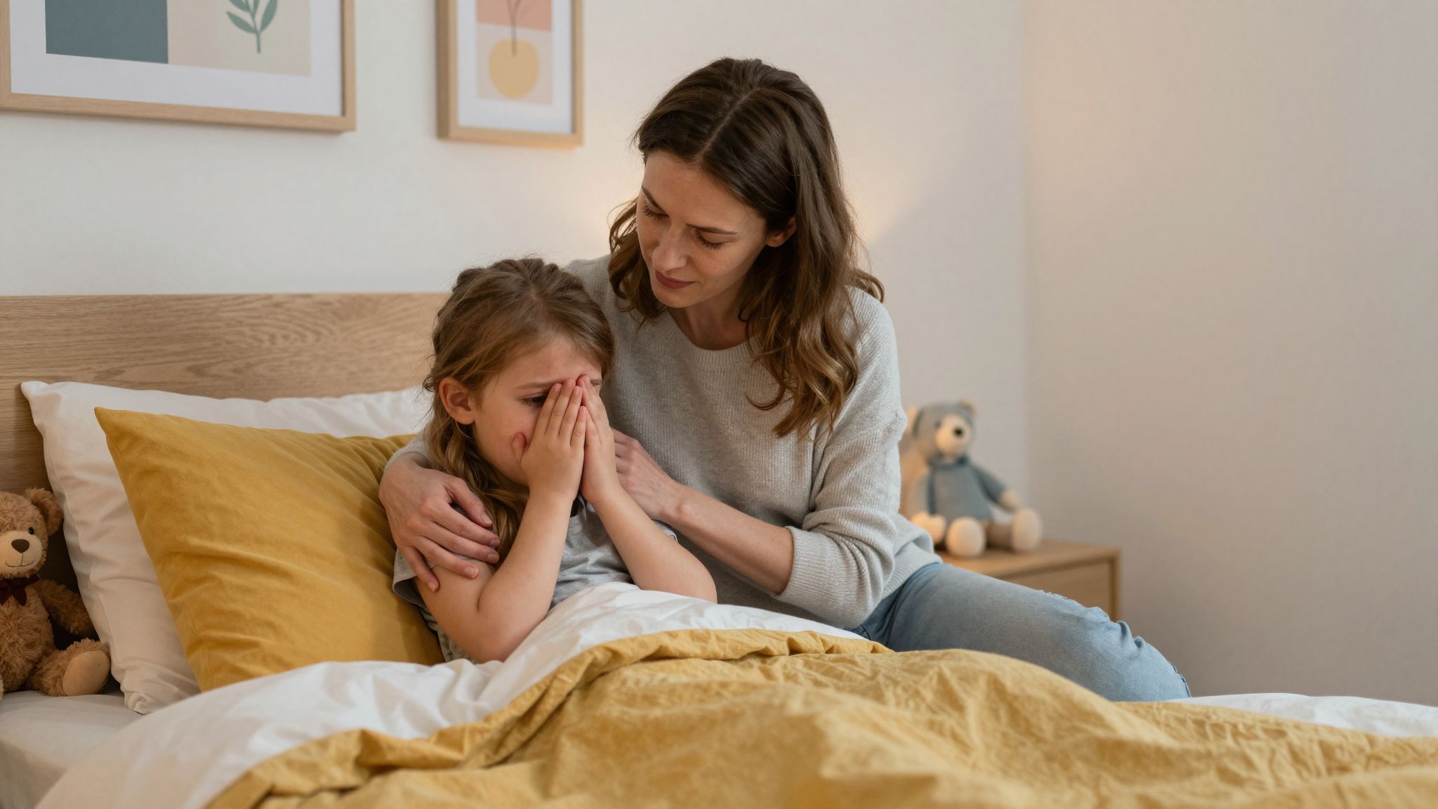A szülők lelki támogatása csökkentheti az éjjeli félelmeket.