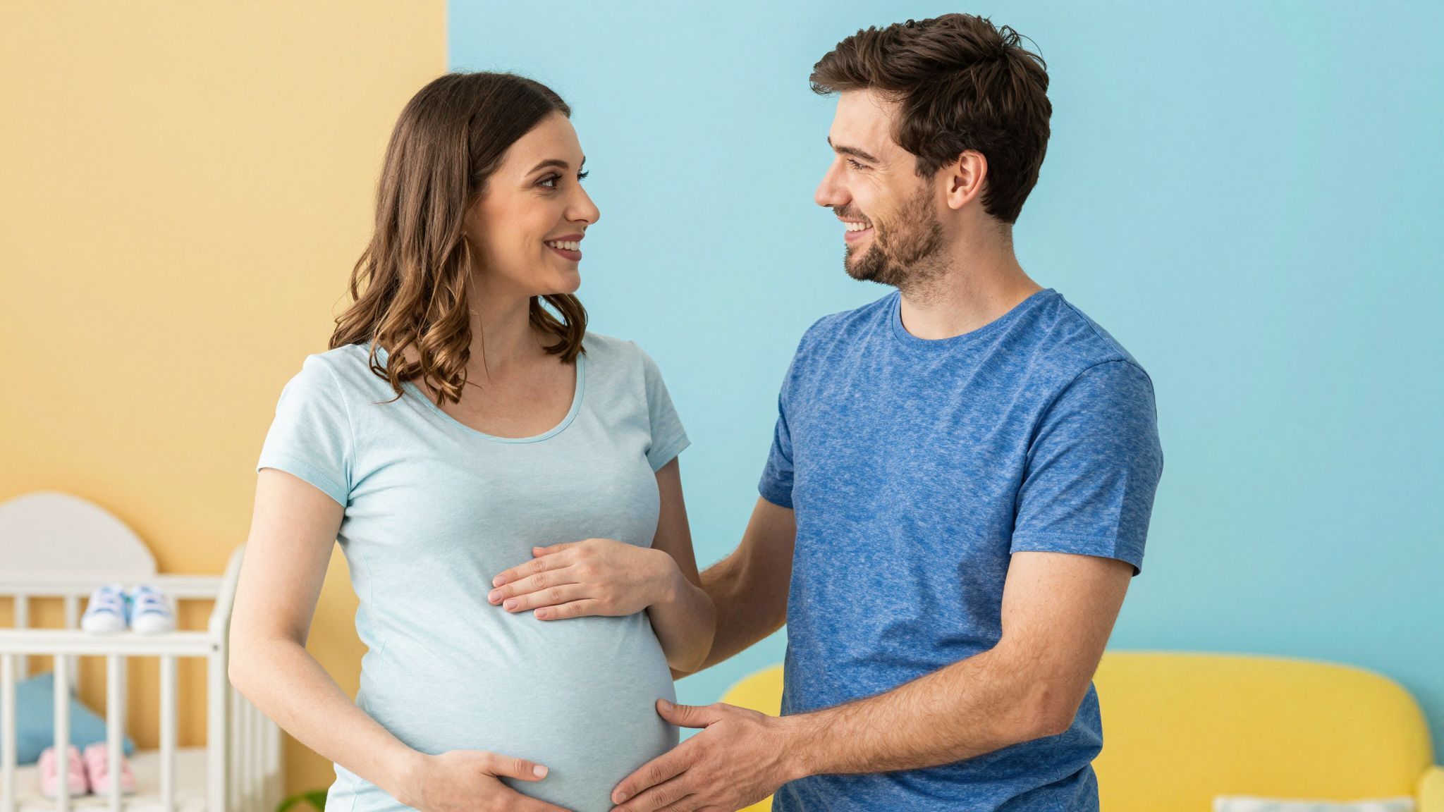 A férfiak is átélik a terhesség érzelmi hatásait.