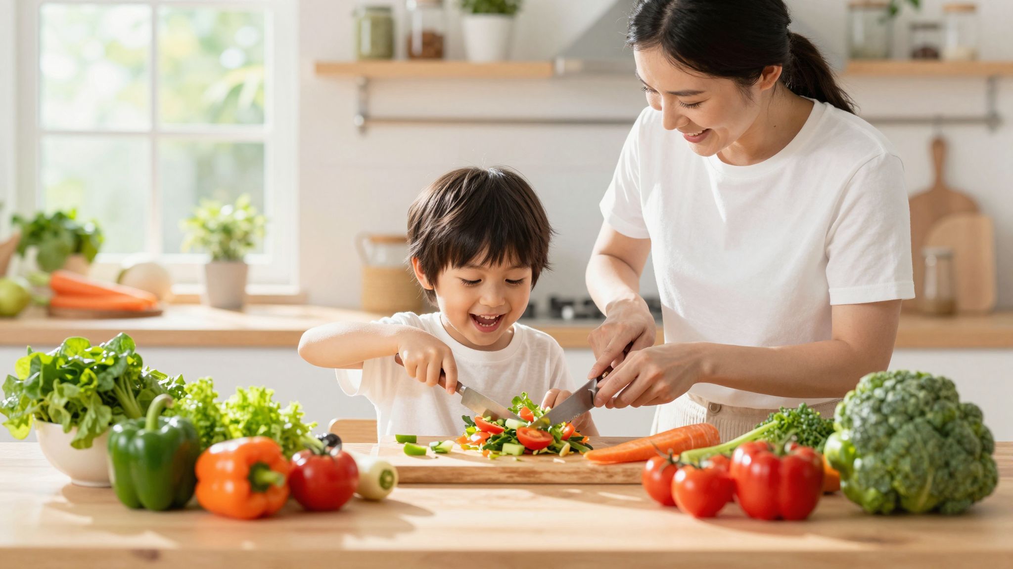 A türelem kulcsfontosságú a zöldségkedvelő gyermekek nevelésében.