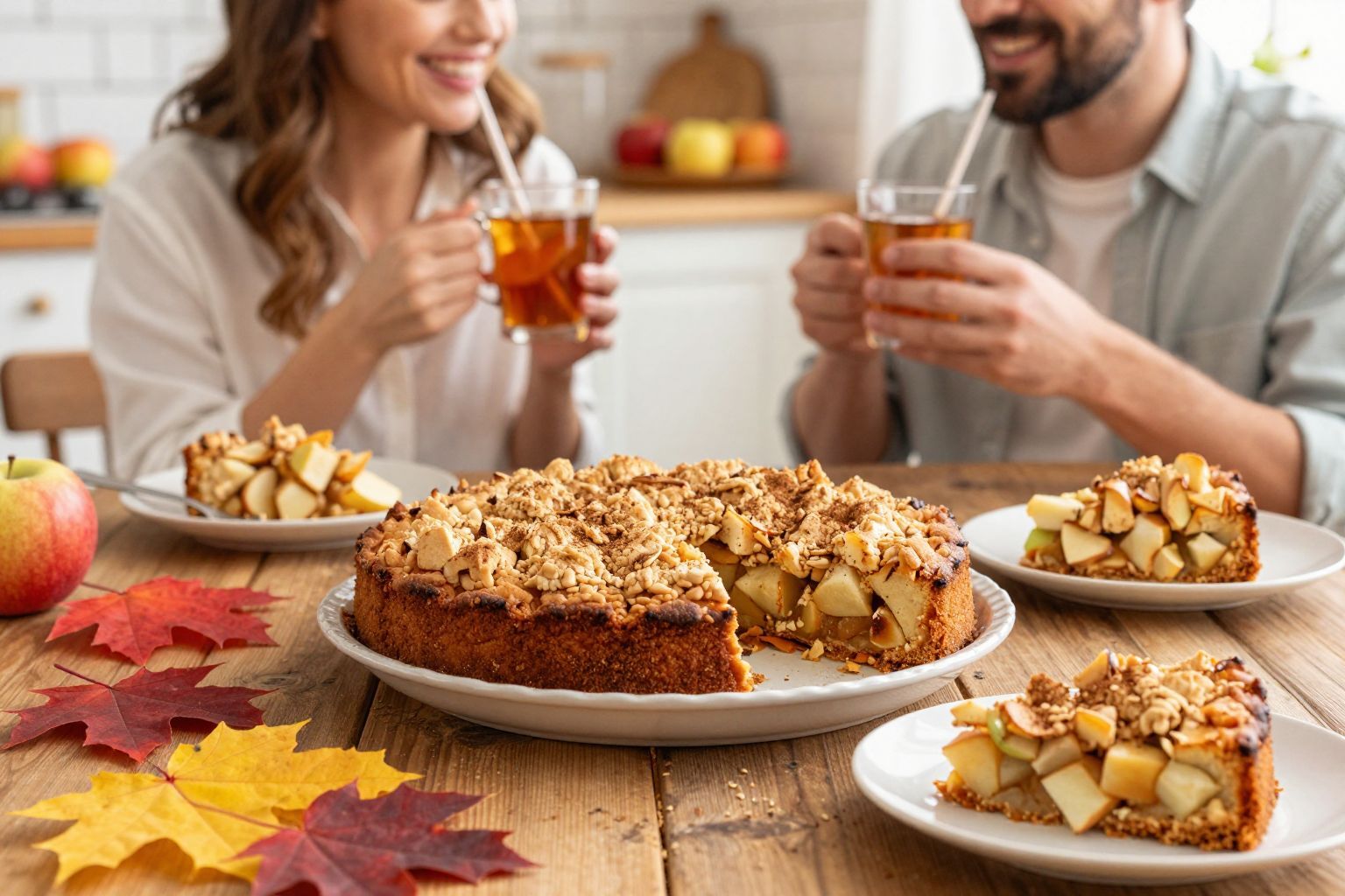 Az almás morzsasüti könnyen elkészíthető és finom.