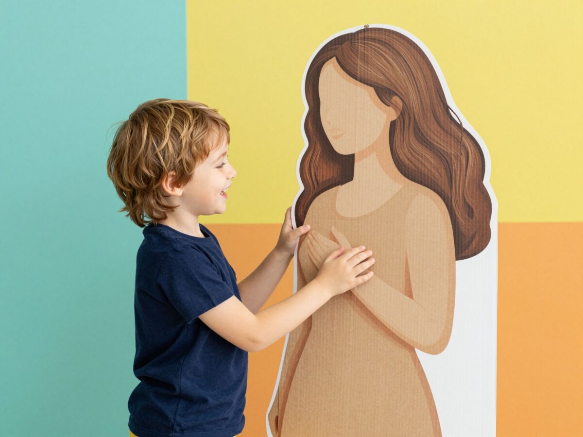 Anyatrükk a javából: így készíts életnagyságú kartonanyát a szorongó gyereknek