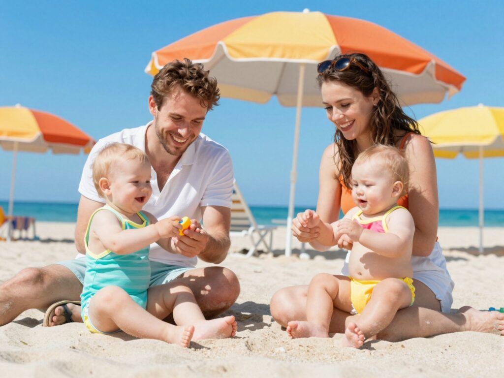 Dupla öröm, dupla kihívás: hogyan éld túl a nyaralást ikerbabákkal?