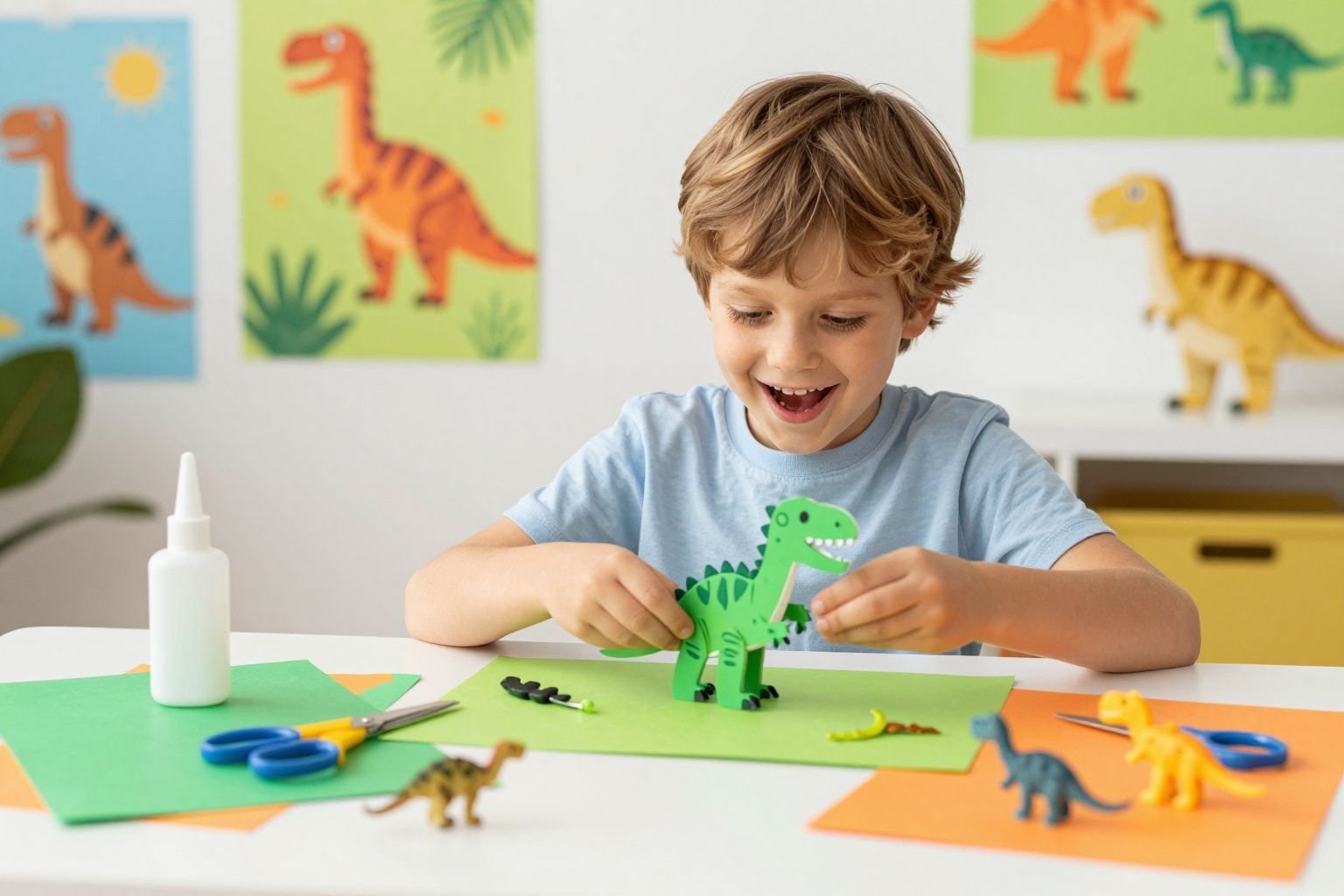 Dinoszaurusz modellek készítése: papír, karton, festék kell hozzá!