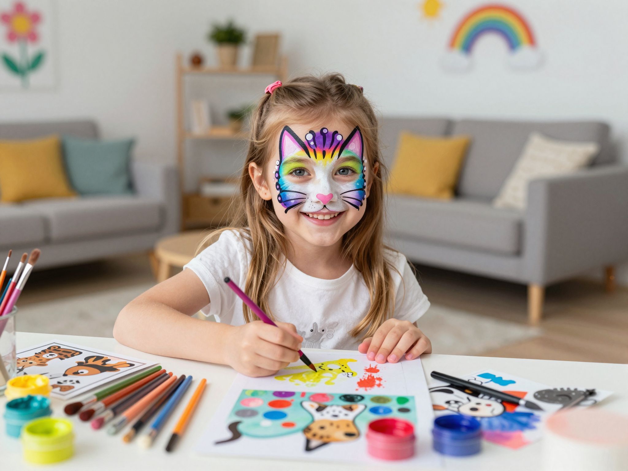 A DIY arcfestéshez ajánlott hypoallergén festékek használata.