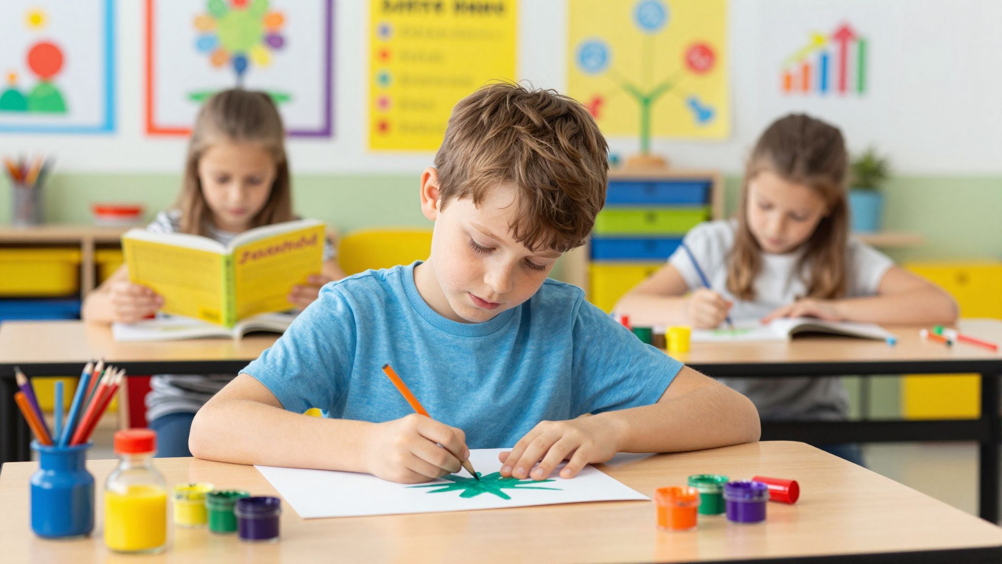 Az iskoláskorban a tehetséges gyerekek mély érdeklődést mutatnak.