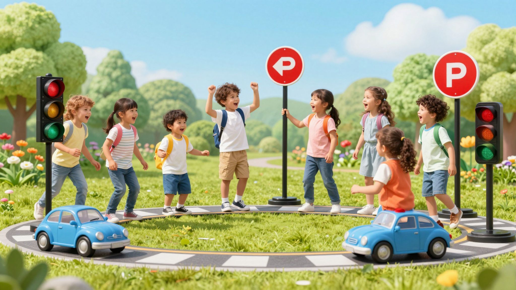A dalok és mesék segítik a közlekedési szabályok tanulását.