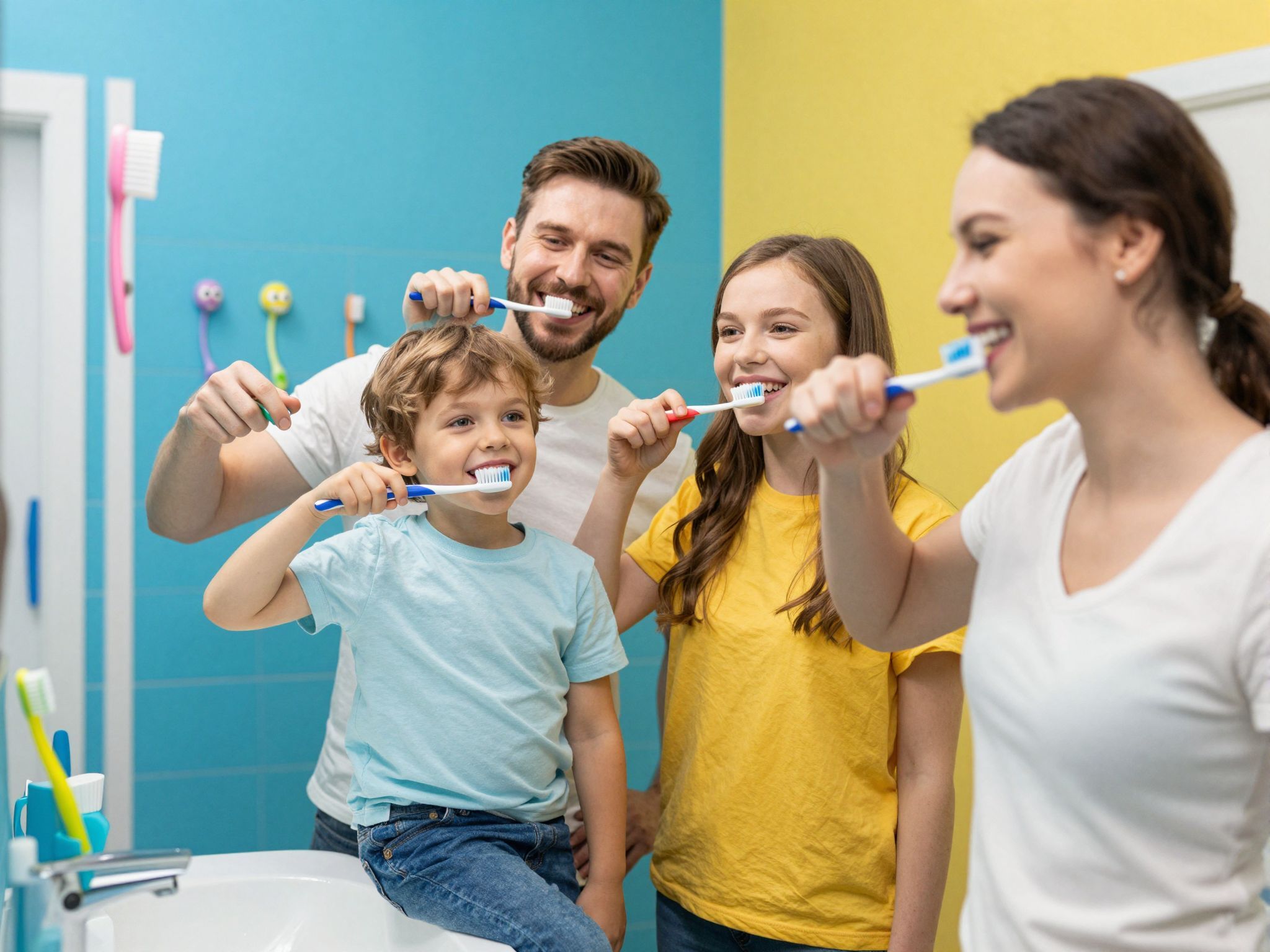 A zene segít a gyerekeknek élvezni a fogmosást.