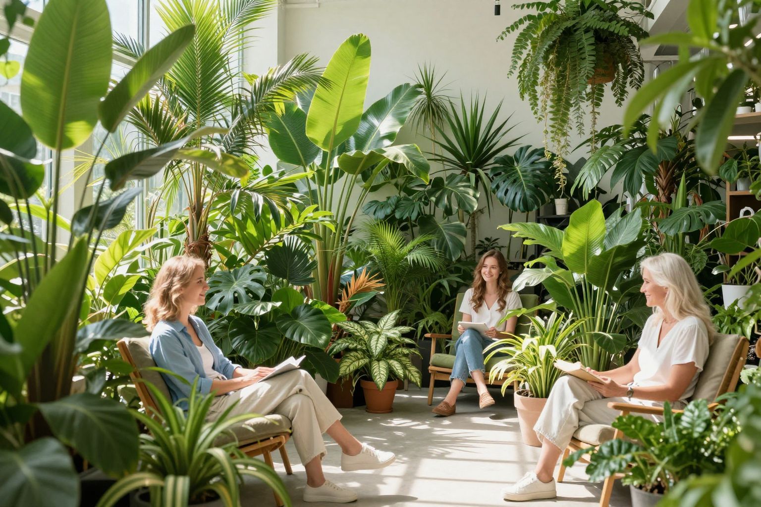 A növények hűtik a levegőt és javítják a komfortérzetet.