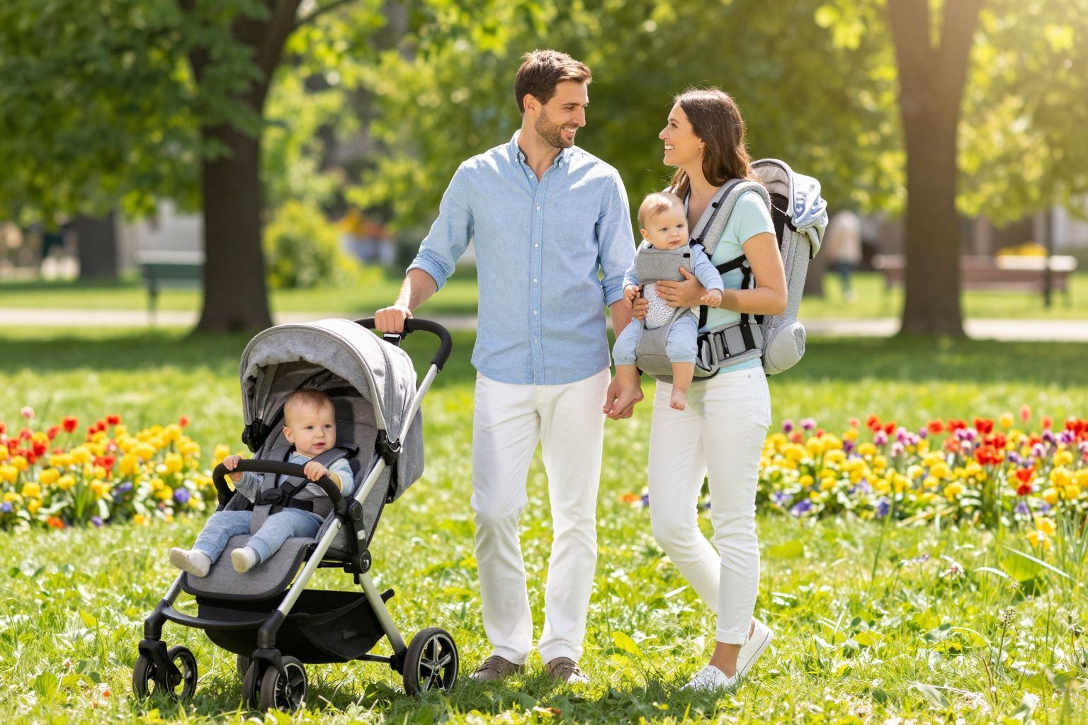 Babakocsi nagyobb kényelmet, hordozó nagyobb mozgásszabadságot ad.