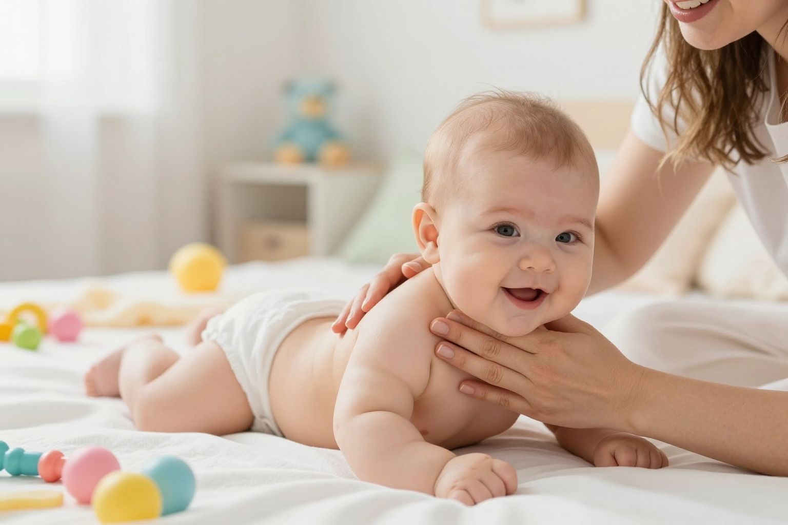 A babamasszázs serkenti a vérkeringést és a bőrtáplálást.