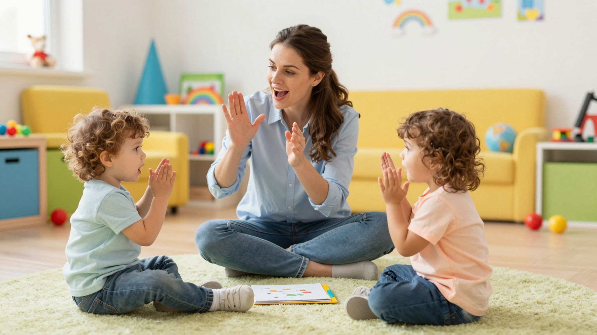 A beszédterapeuták segíthetnek az ikergyermekek fejlődésében.