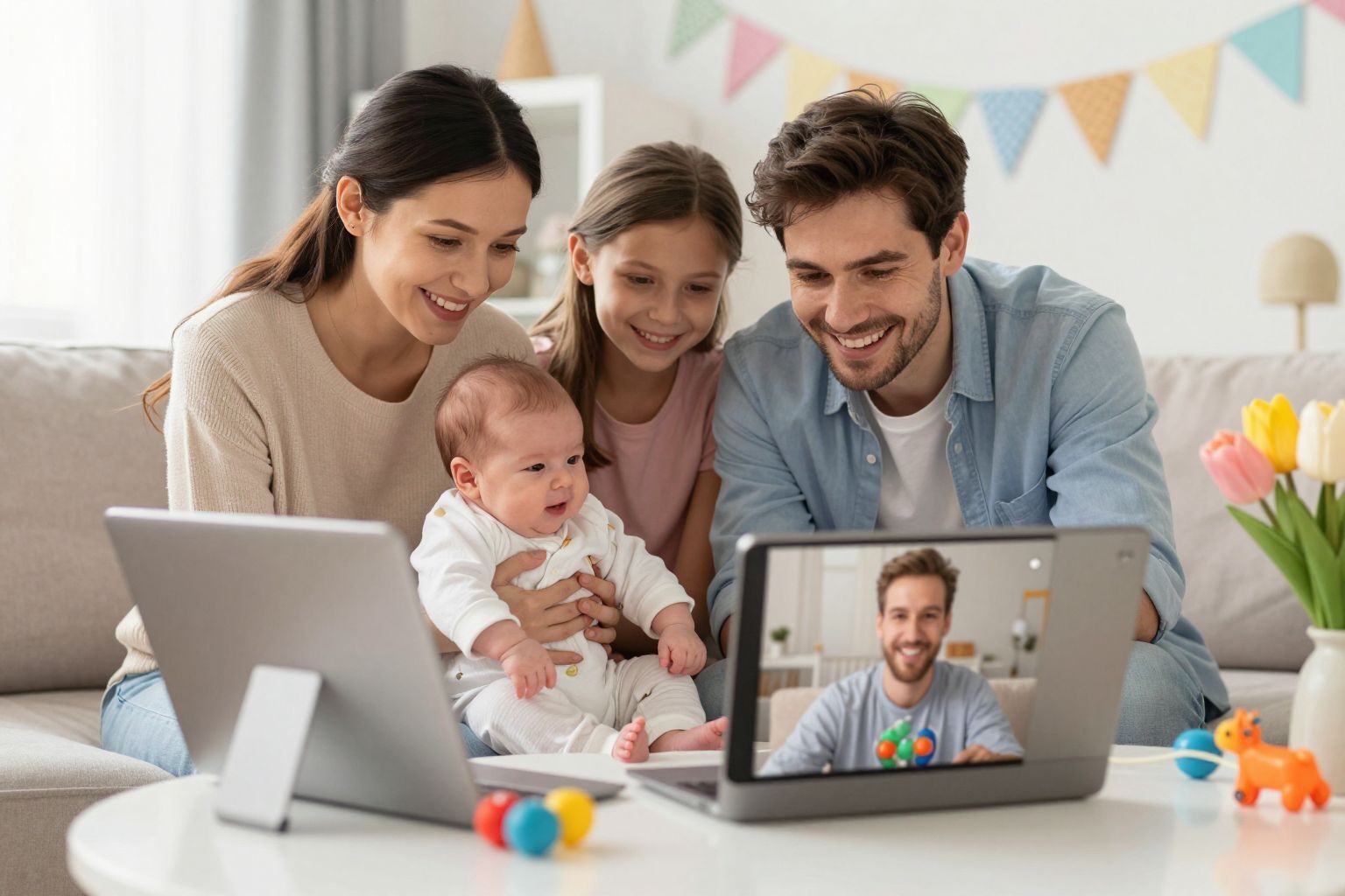 A digitális babalátogatás lehetőséget ad virtuális találkozásokra.