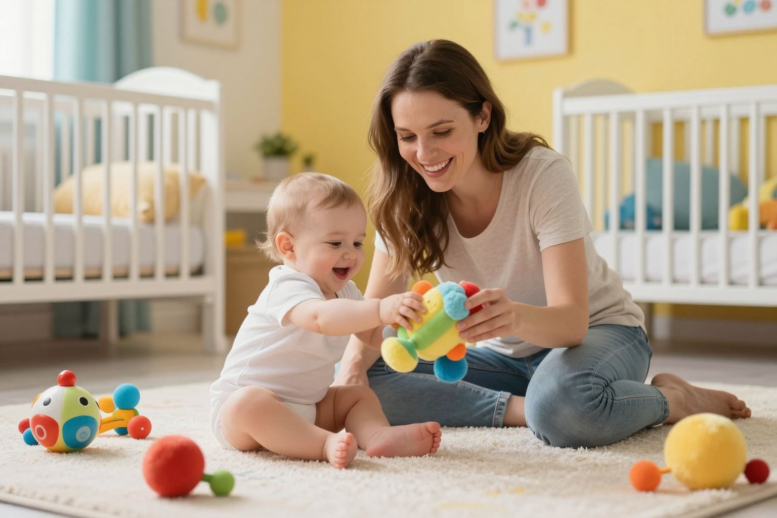 A játék fejleszti a baba kognitív képességeit.