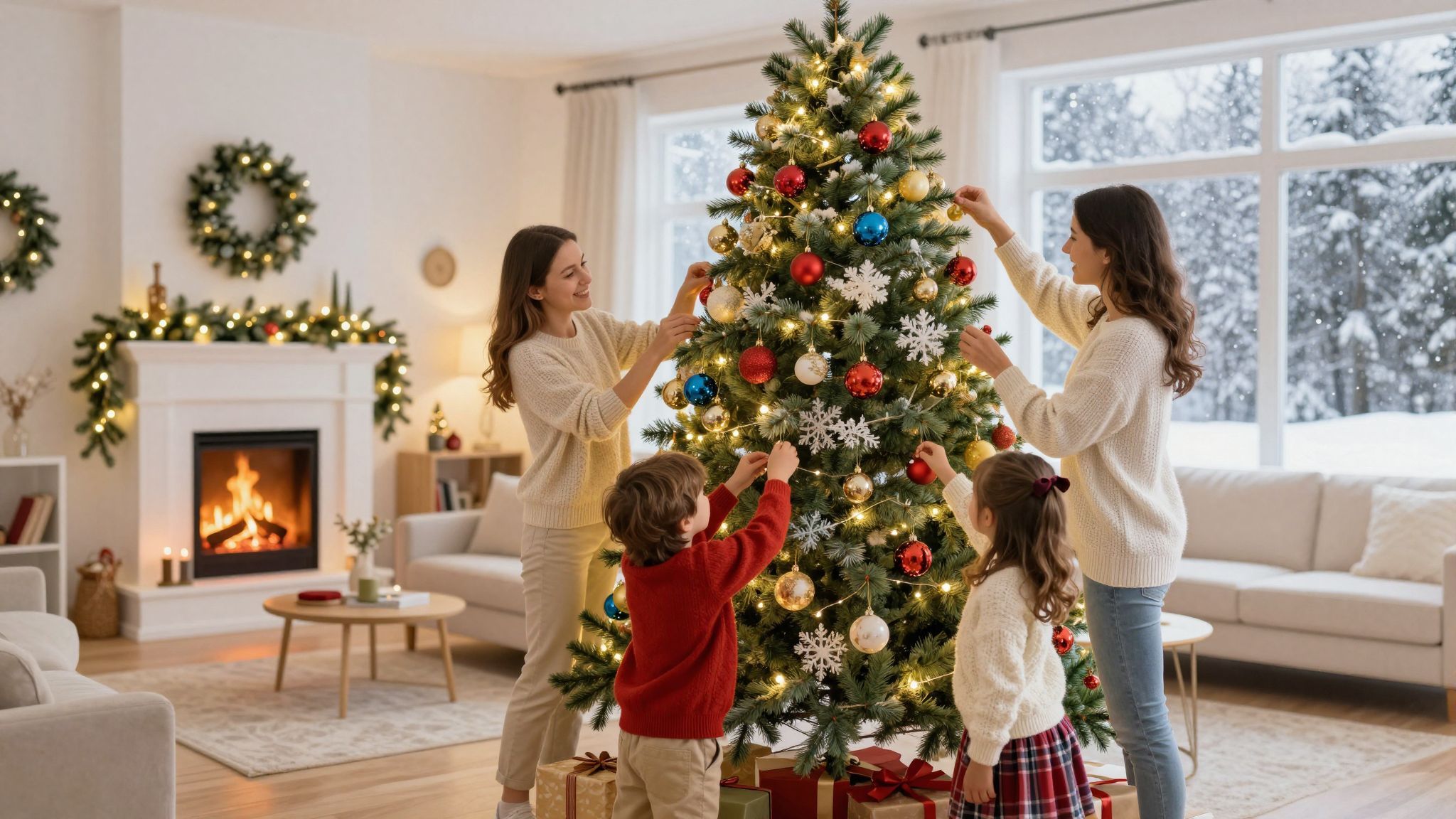 A karácsonyi készülődés örömteli pillanatai megerősítik a családi kötelékeket.