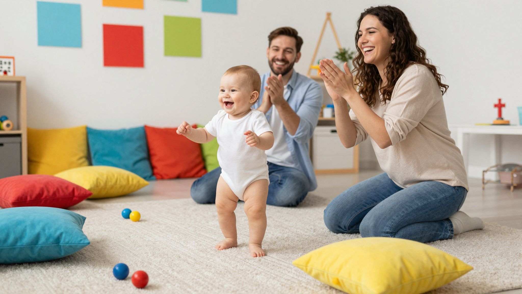 A változatos környezet serkenti a babák mozgásfejlődését.