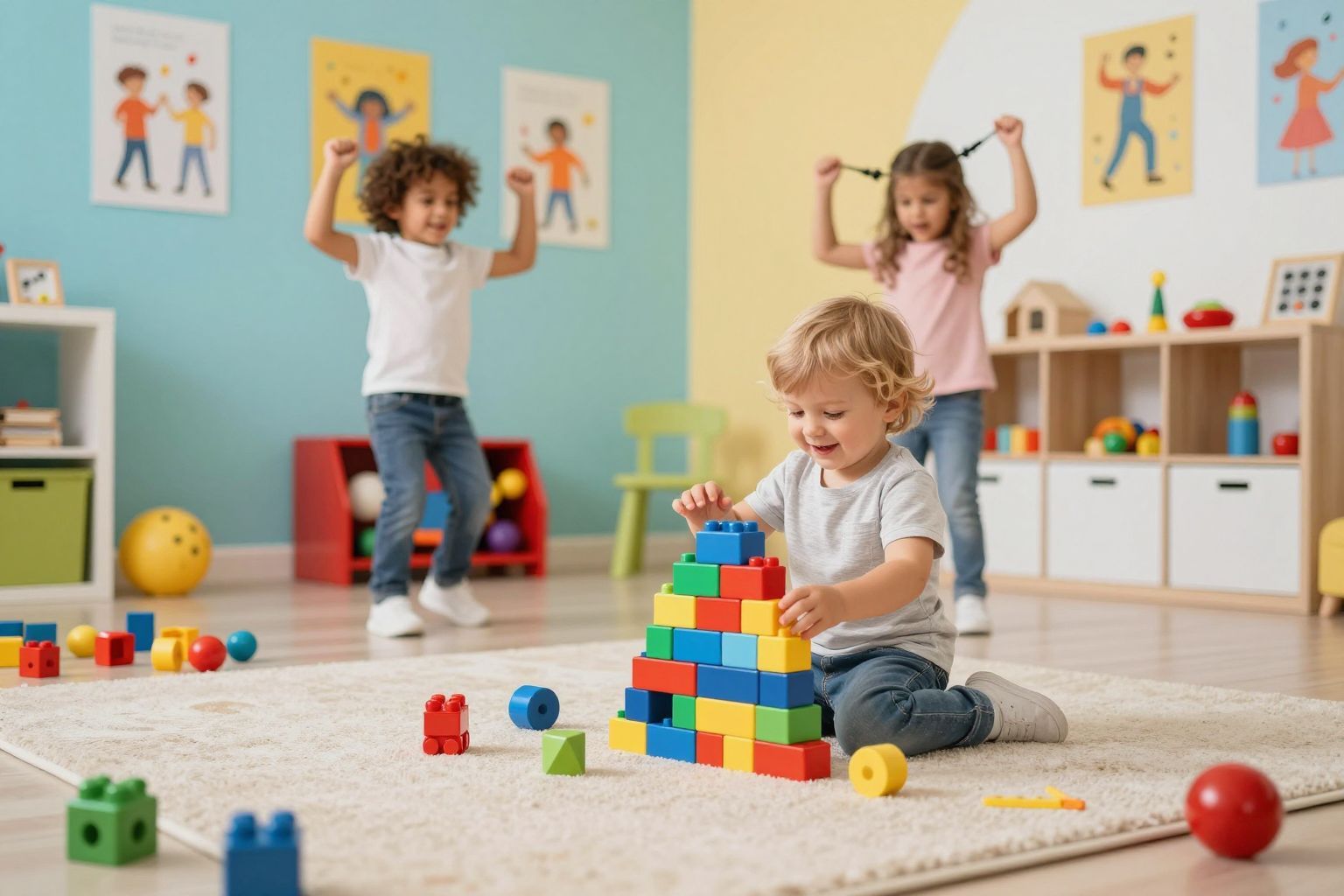 Kreatív fejlesztő játékok elősegítik a gyerekek tanulását otthon.