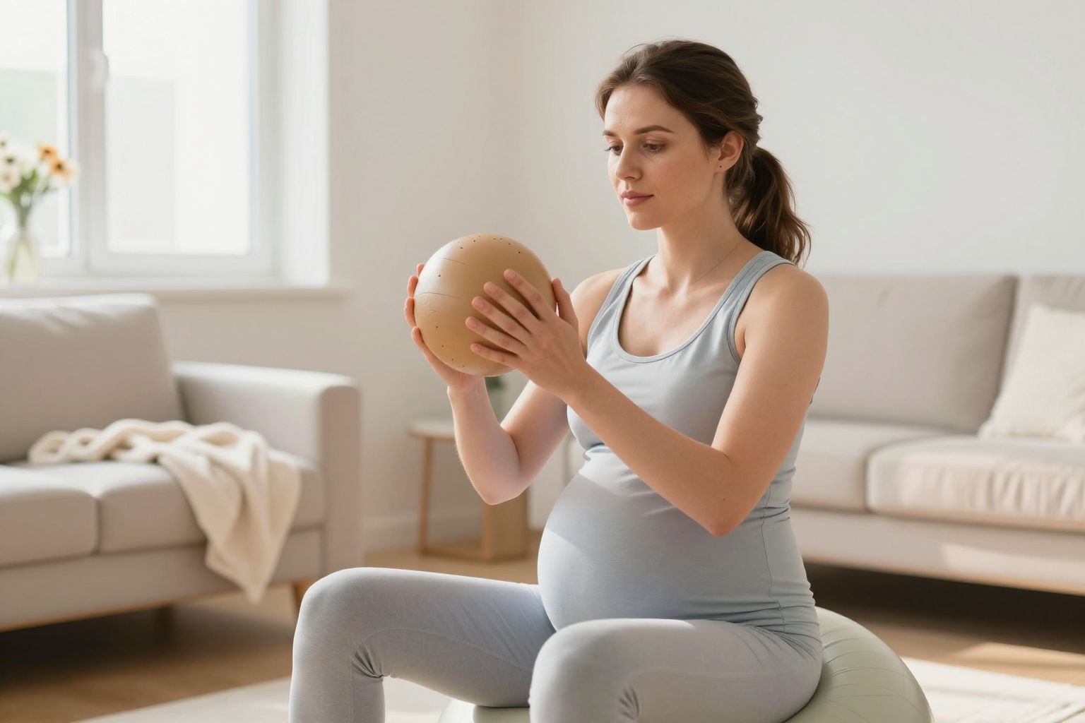 A mogyorólabda erősíti a szülő nő önbizalmát.