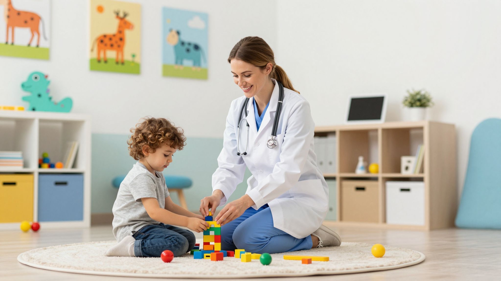 A színes dekoráció és játékok növelik a gyerekek komfortérzetét.