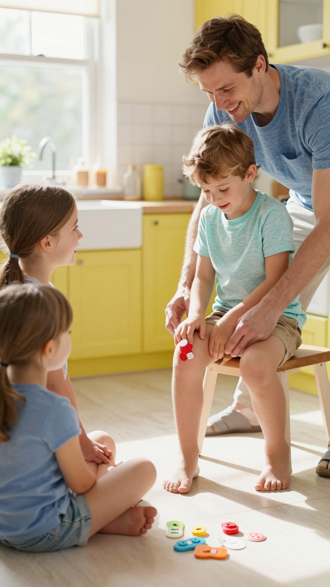 A gyerekek sebei mesélnek a felfedezéseikről.