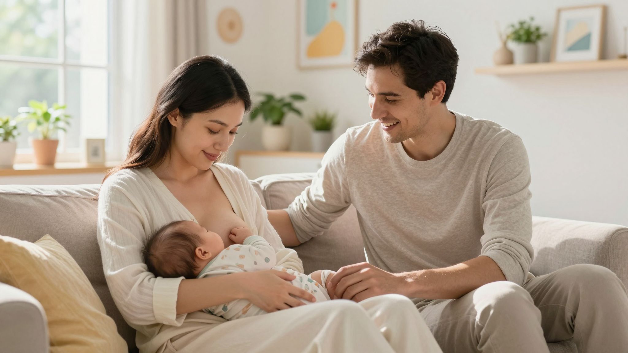 Az apák támogatása pozitívan befolyásolja a szoptatást.