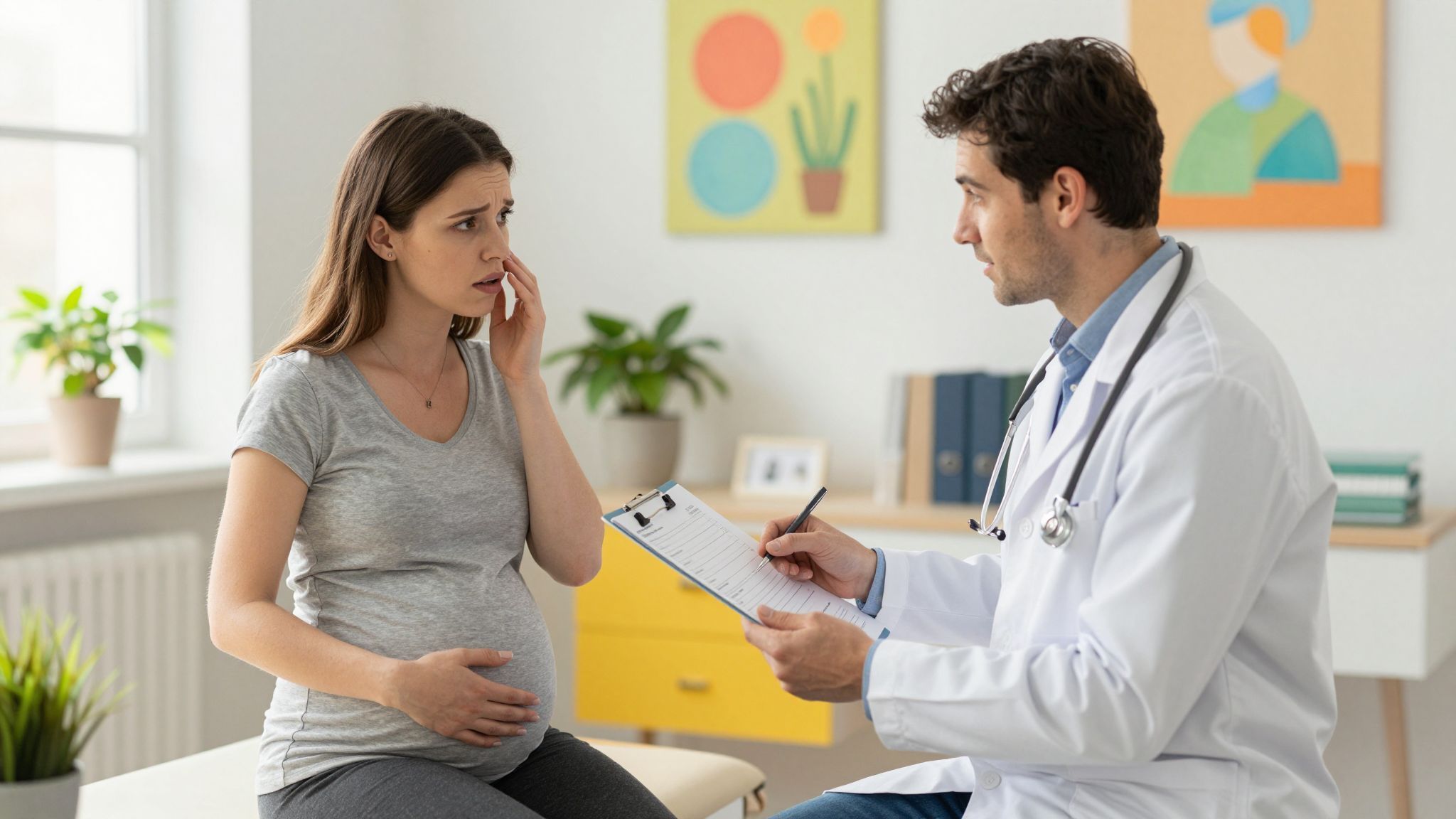 Az orvosi vizsgálat során ultrahang segíti a diagnózist.