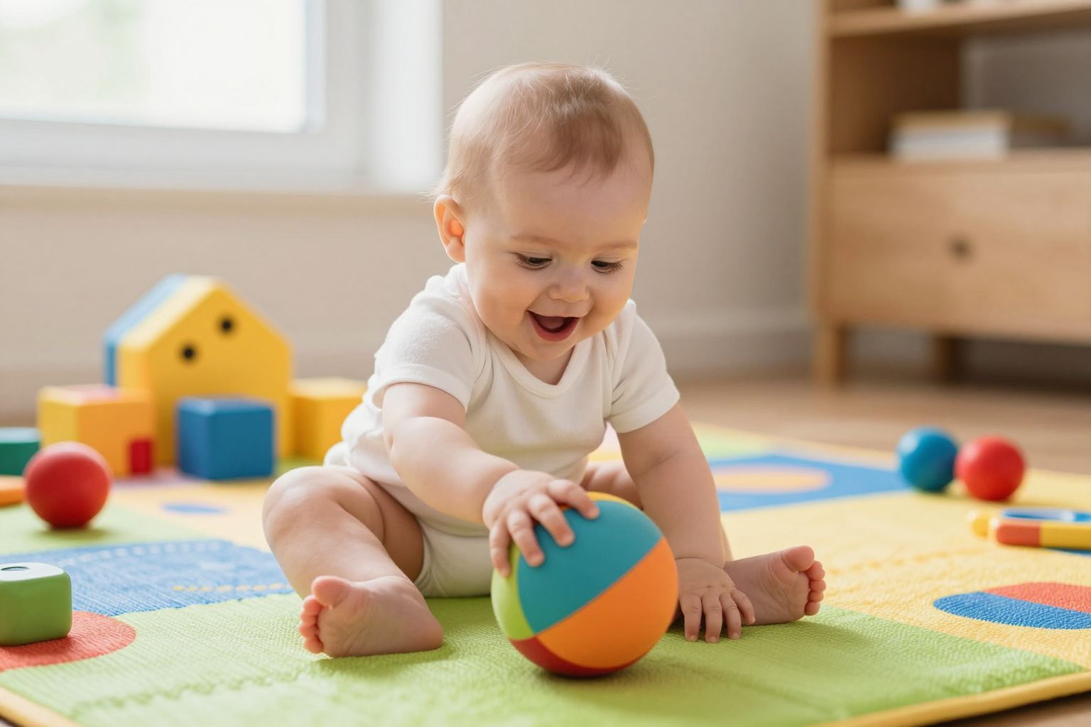 A kicsik felfedezik a világot kezükkel és szájukkal.