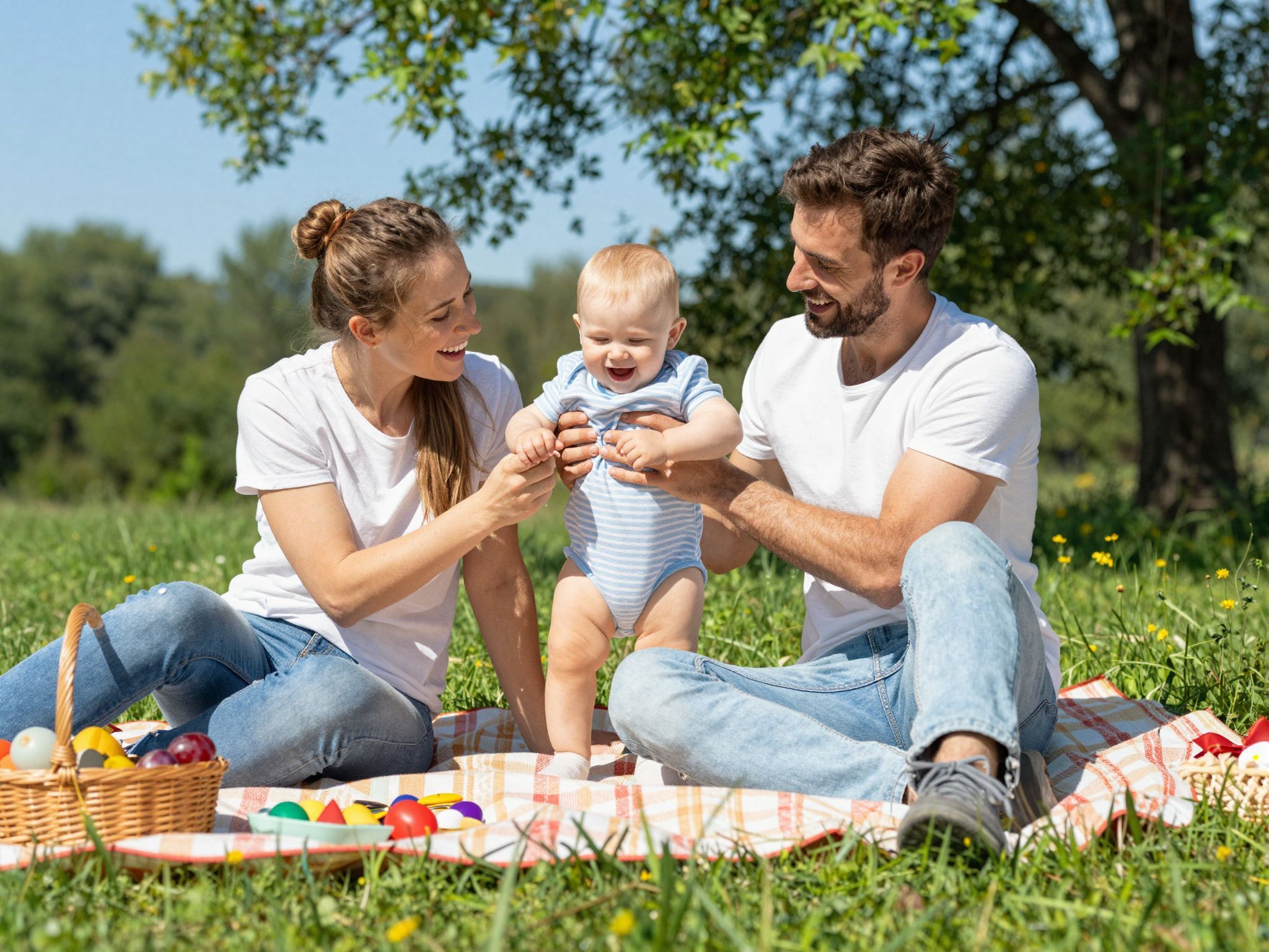 A természetes fény kiemeli a baba szépségét a fotókon.