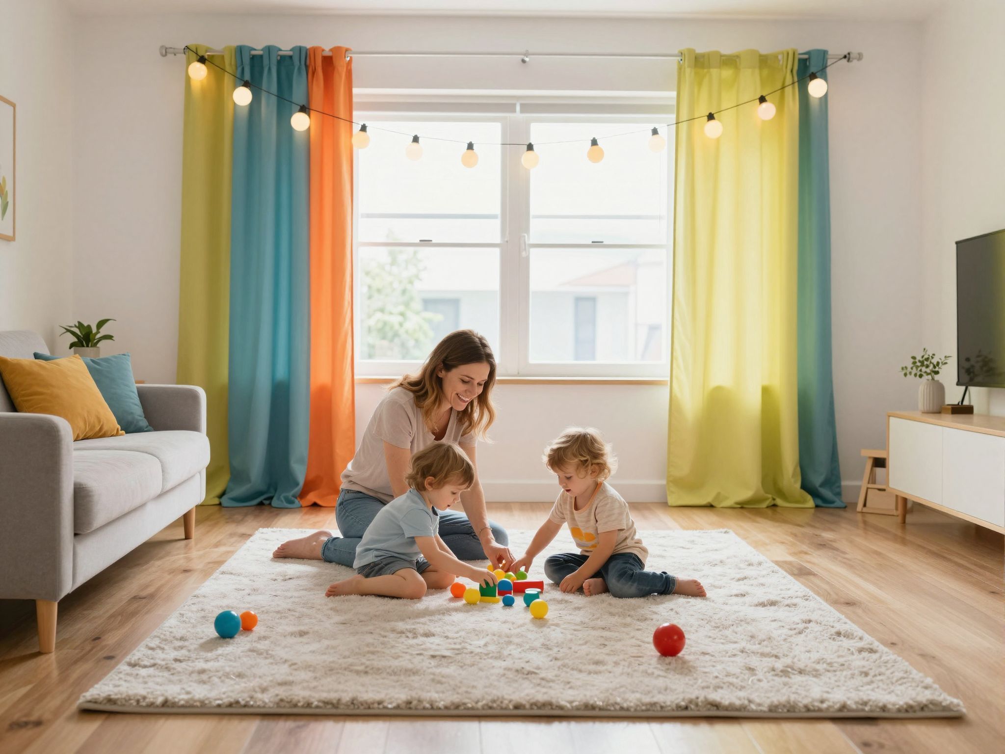 A függönyök és redőnyök balesetveszélyt jelenthetnek gyerekeknek.