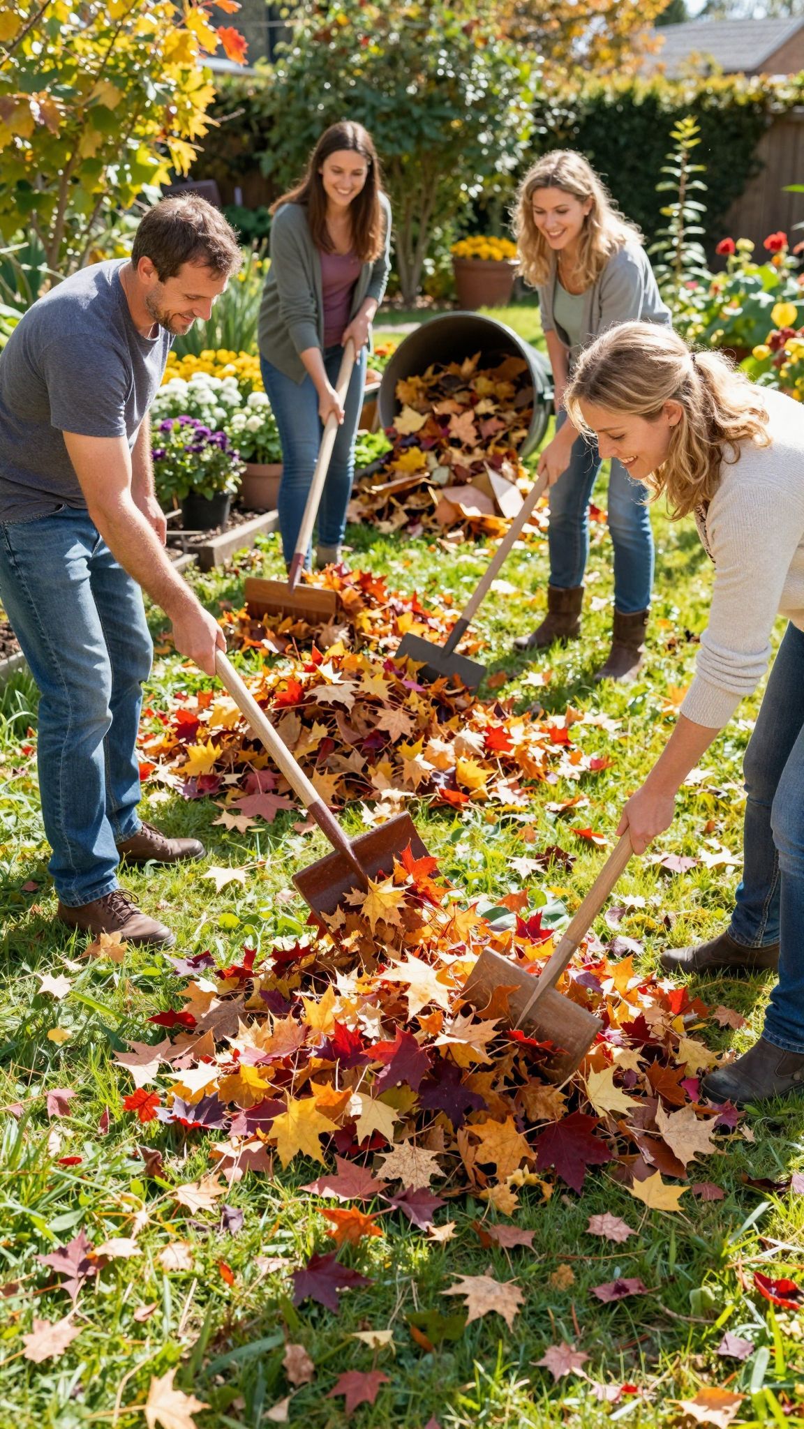 A falevelek lassan lebomlanak, gazdagítva a talajt.