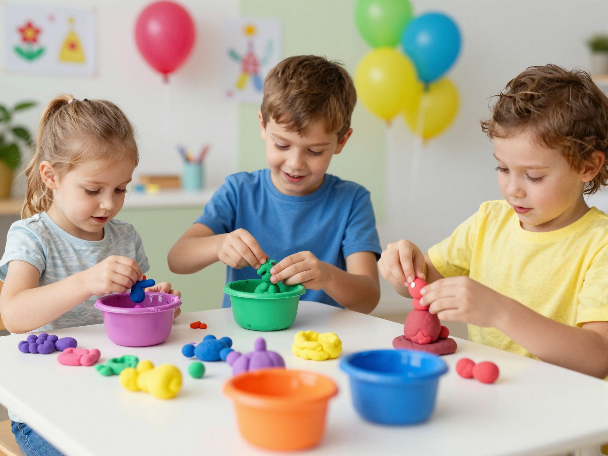 A gyurmázás fejleszti a kreativitást és finommotorikát.