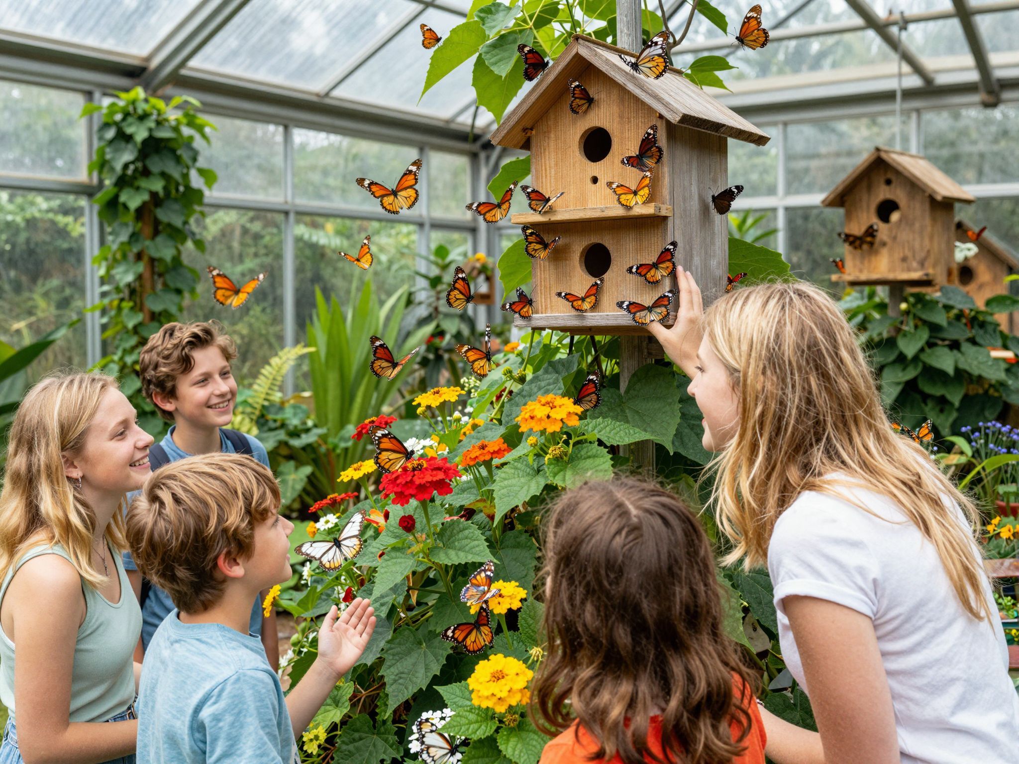 A Lepkeházban több mint 30 különböző lepkefaj található.