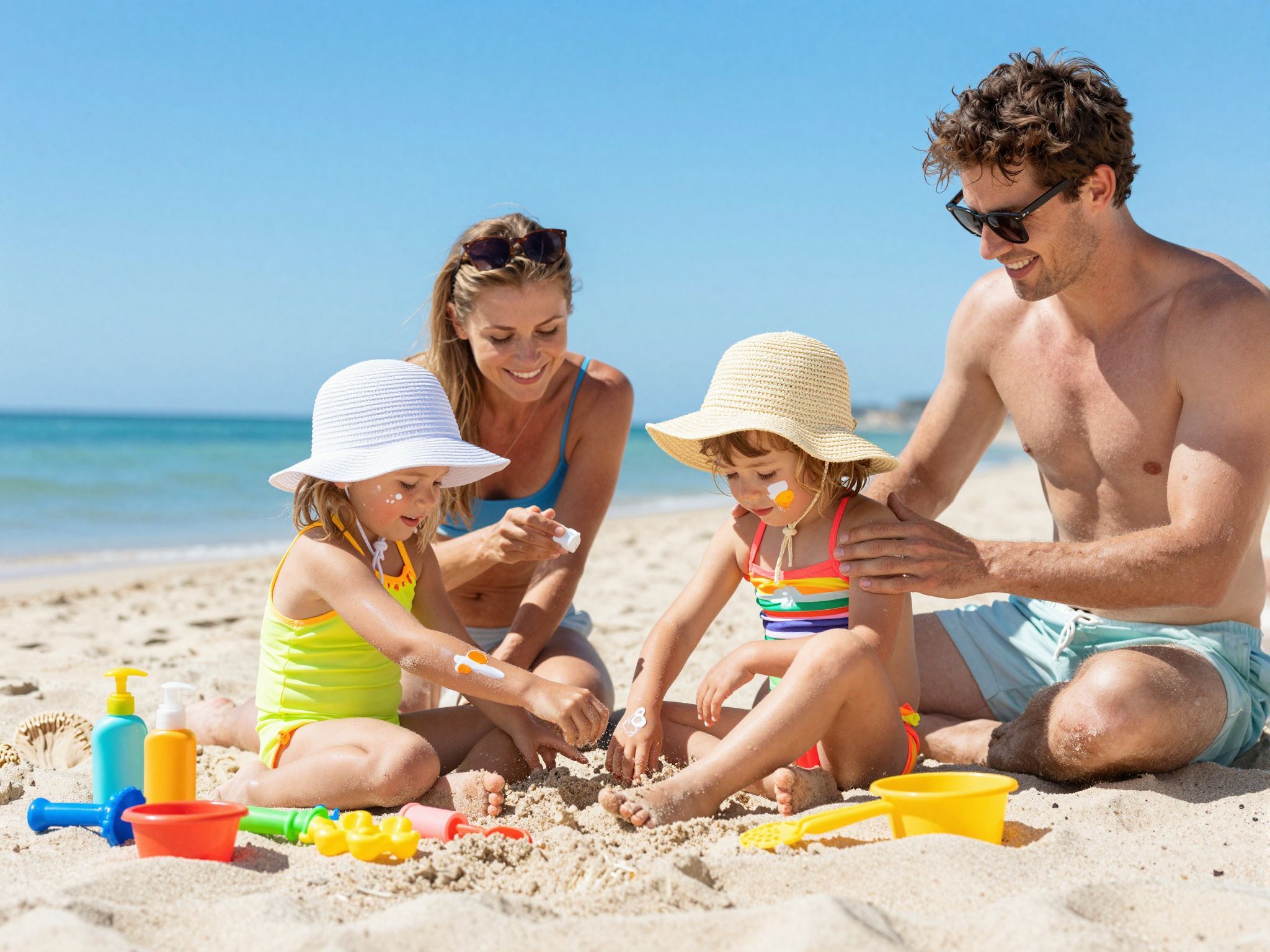 A fényvédő krémek használata elengedhetetlen a gyermekek számára.