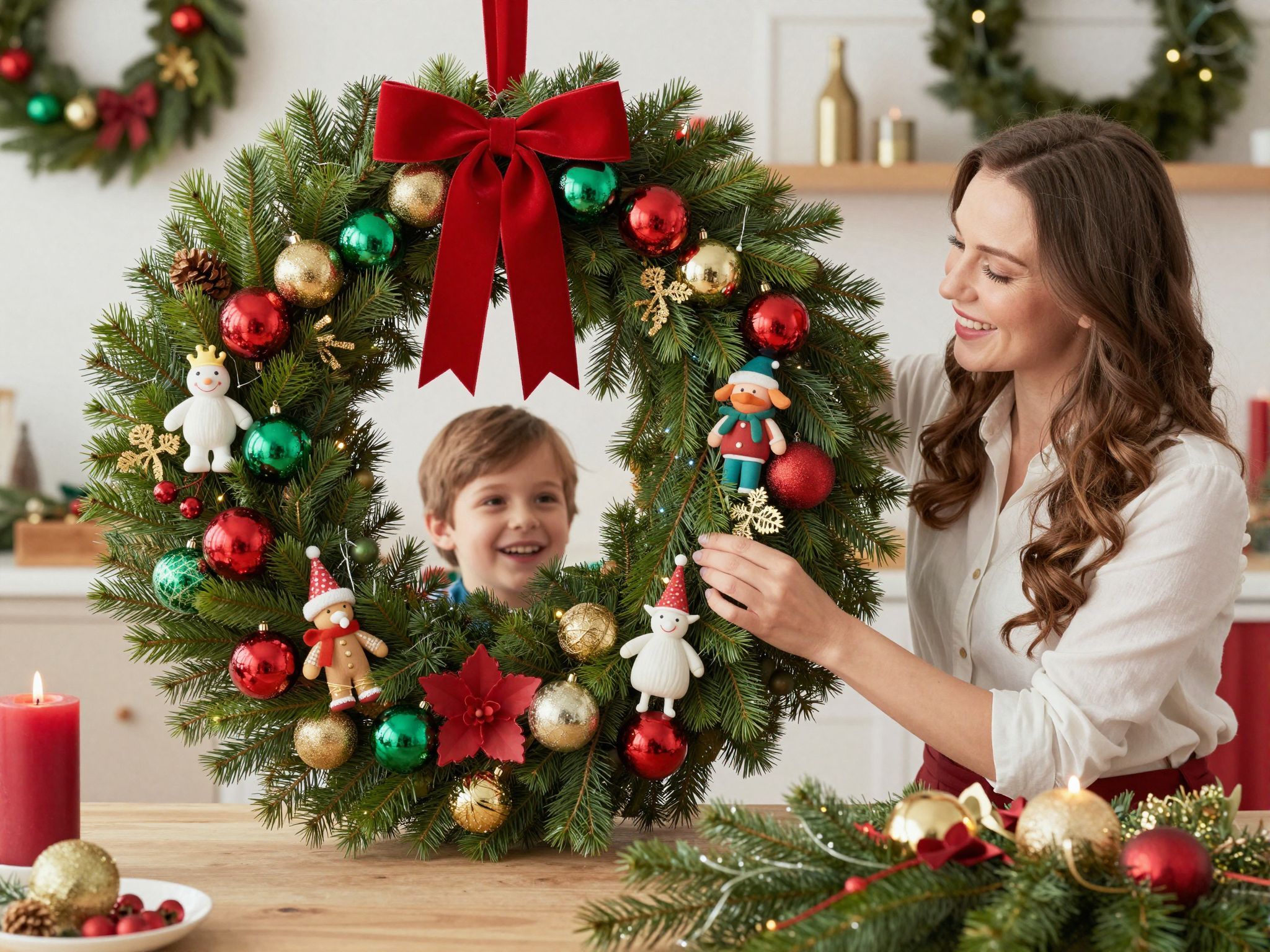 Az adventi koszorúk színei és díszei személyre szabhatók.