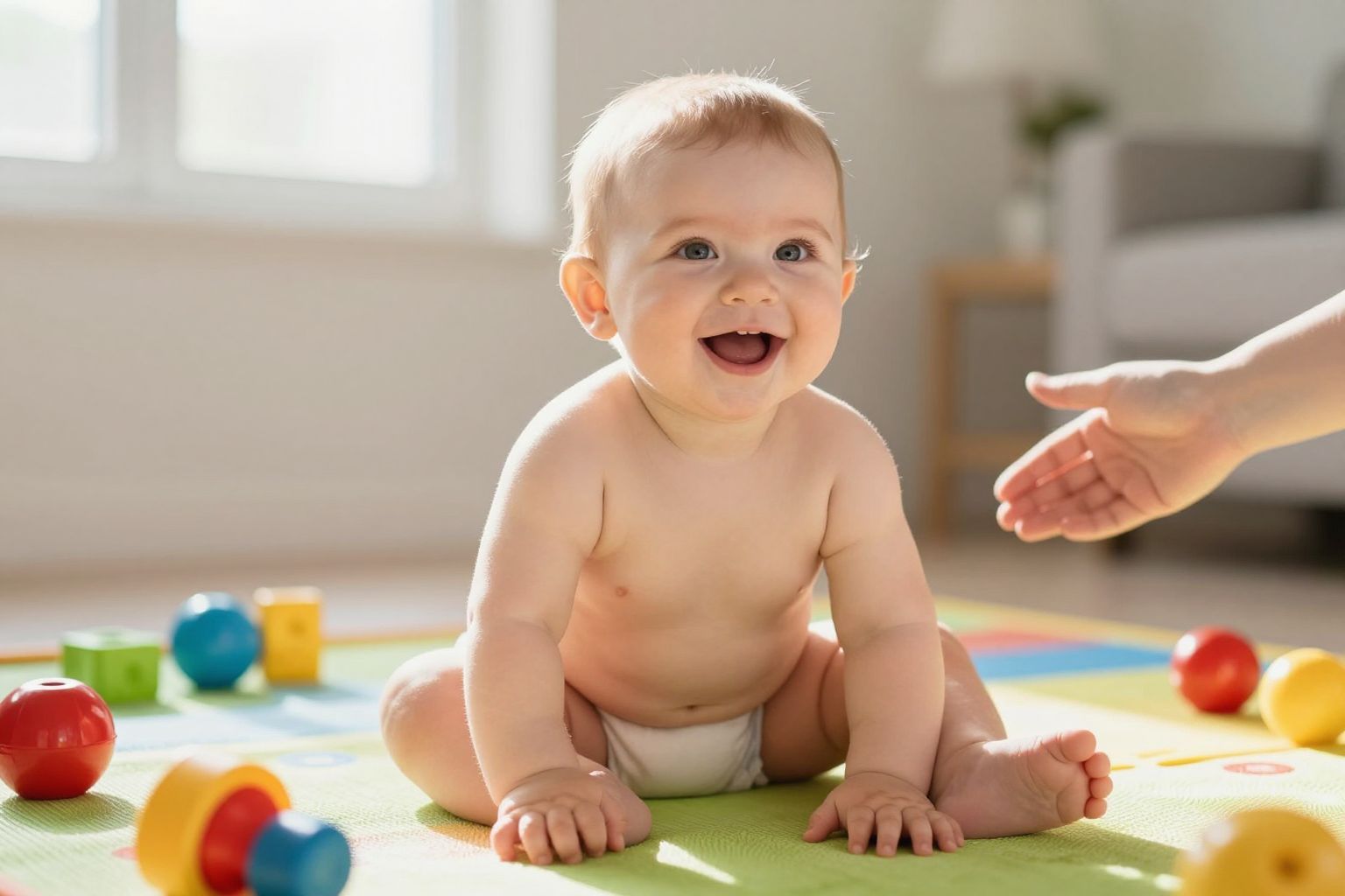 A babák érzelmi fejlődését játékos interakciók segítik elő.