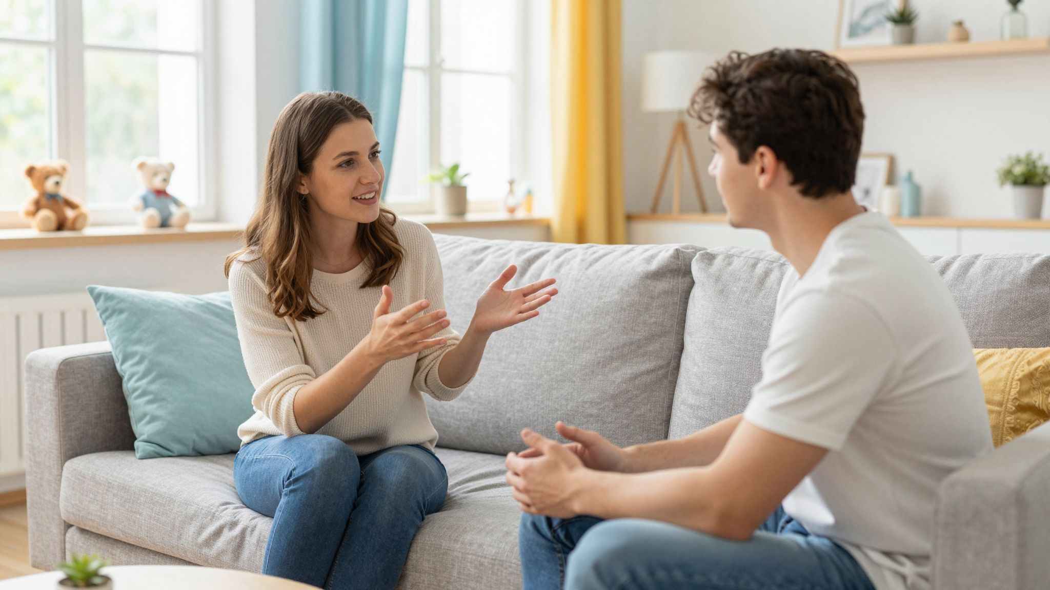 A coaching ülés során személyre szabott módszerek segítik a szülőket.