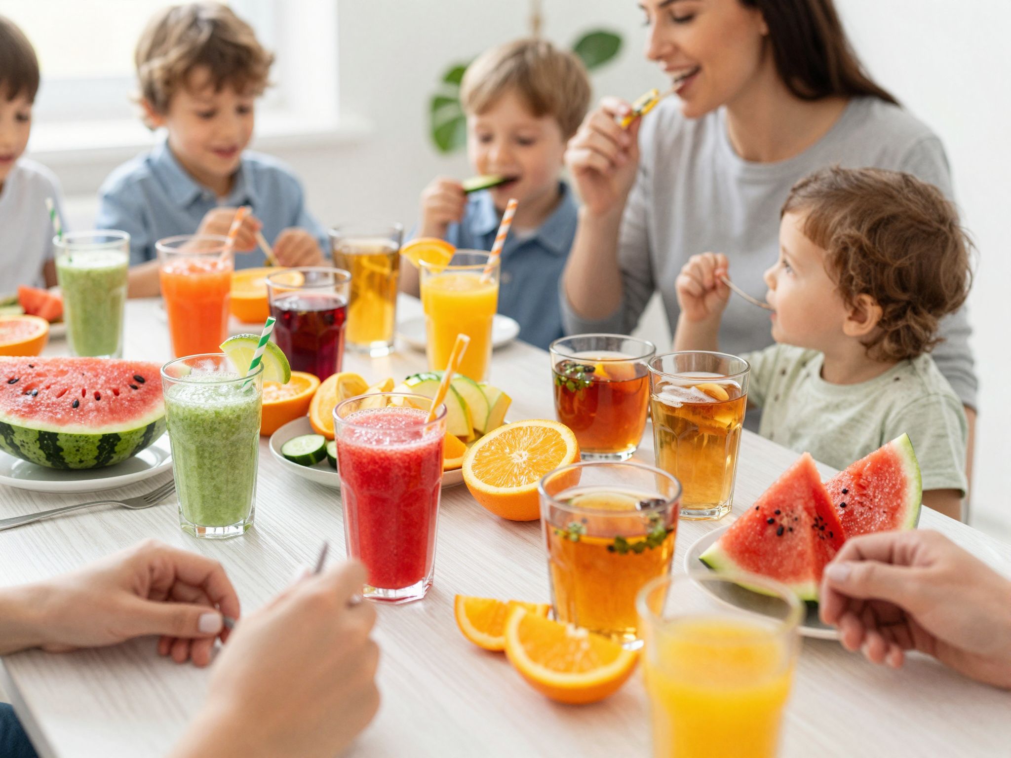 A gyümölcsök és levesek is fontos hidratáló források.