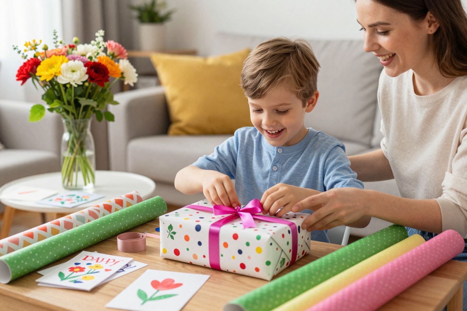 Az ajándékok szép csomagolása fokozza az örömöt.