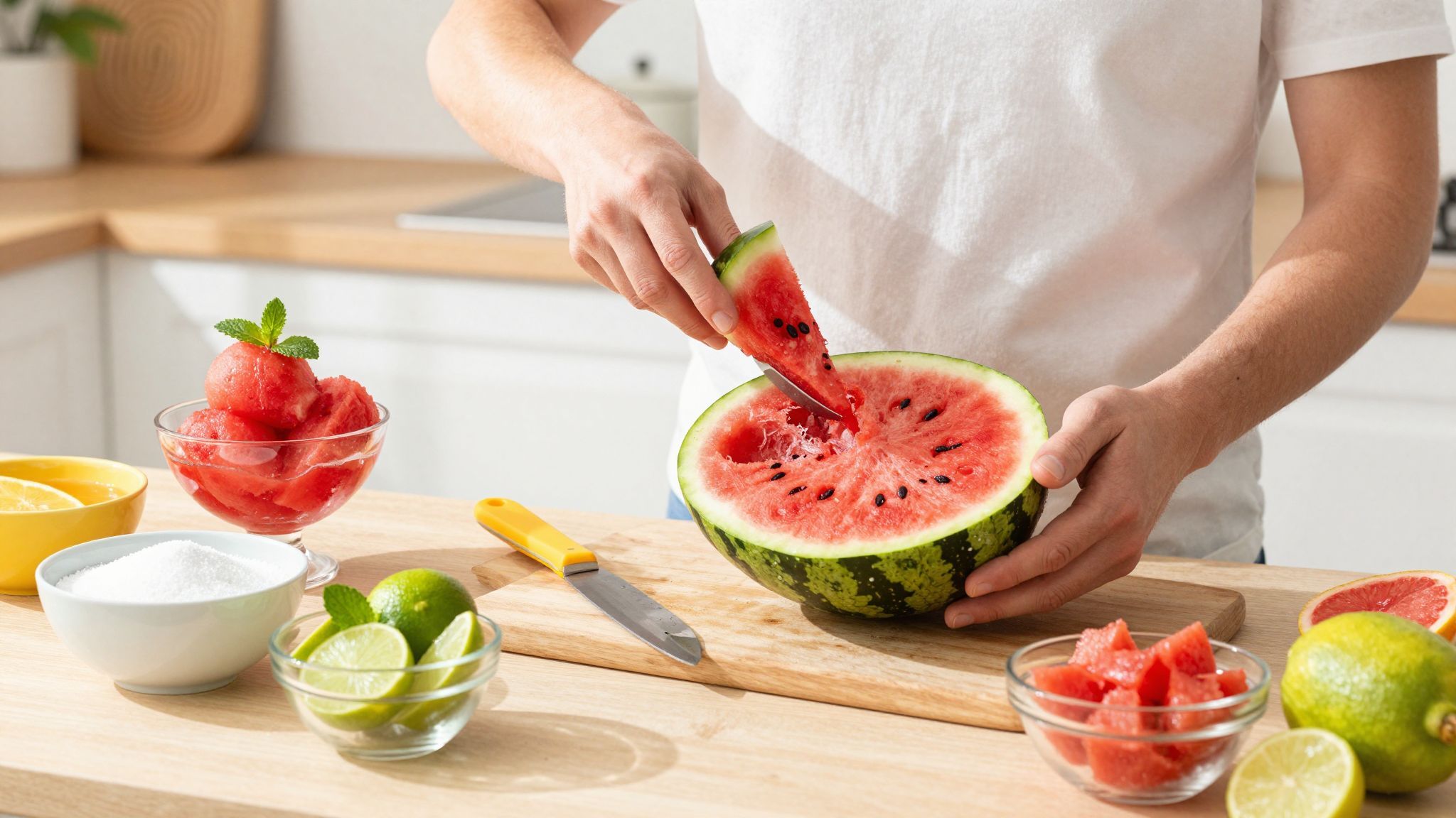 Friss görögdinnye a legjobb alap a sorbethez!