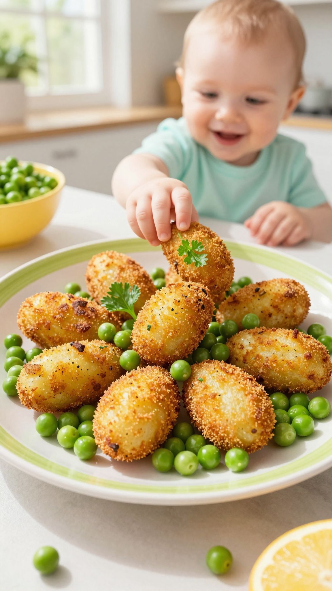 A zöldborsós krokettek gazdag fehérjében és rostban.