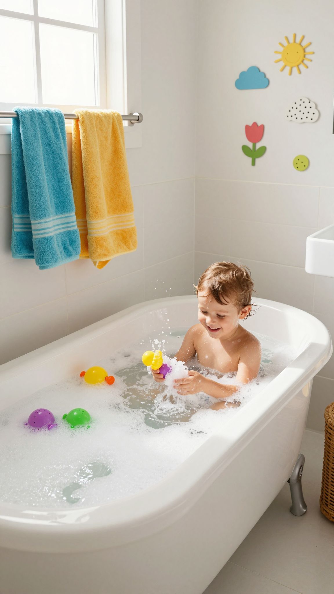 A fürdőszobában csúszásveszély és forró víz vár.