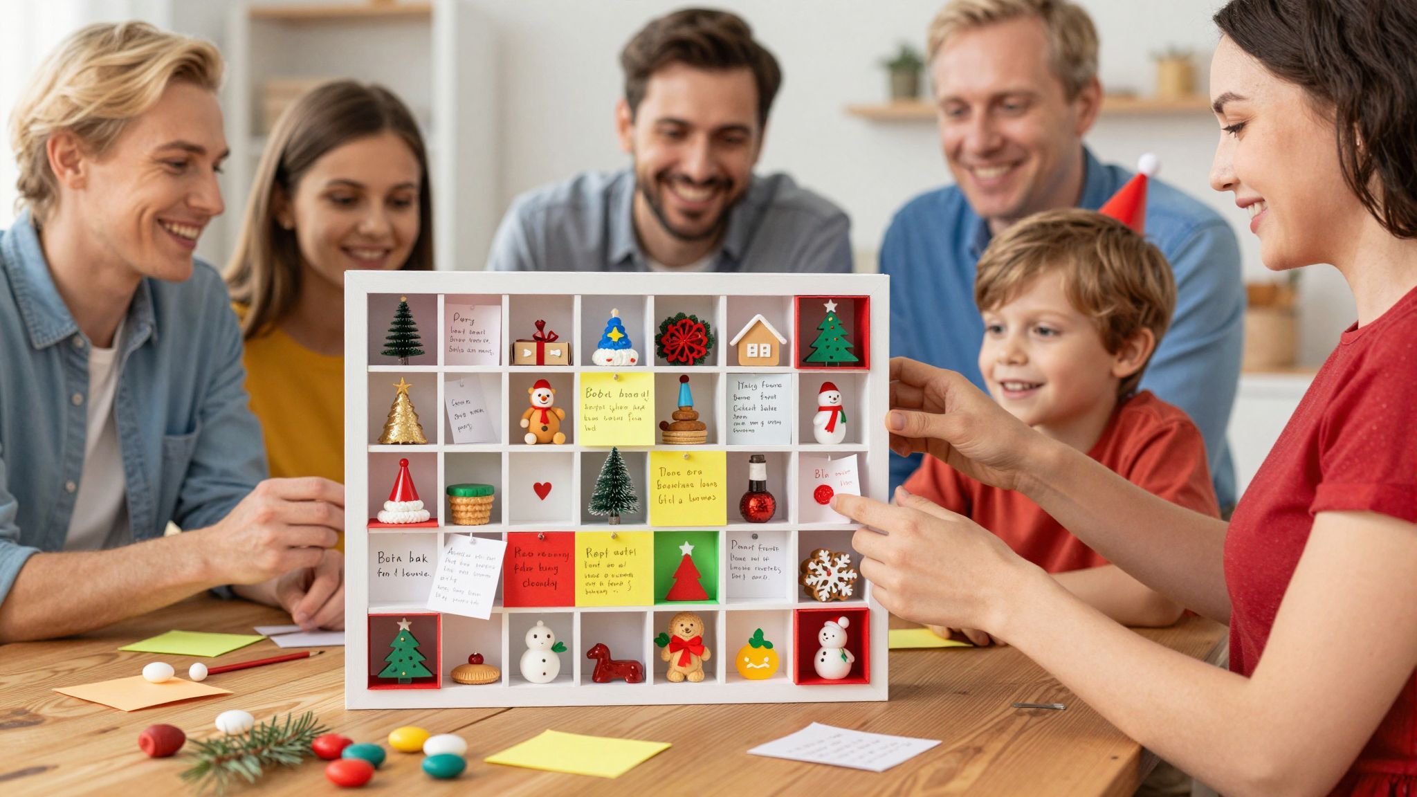 Az adventi kalendárium ajándékai a közösségépítést is szolgálhatják.