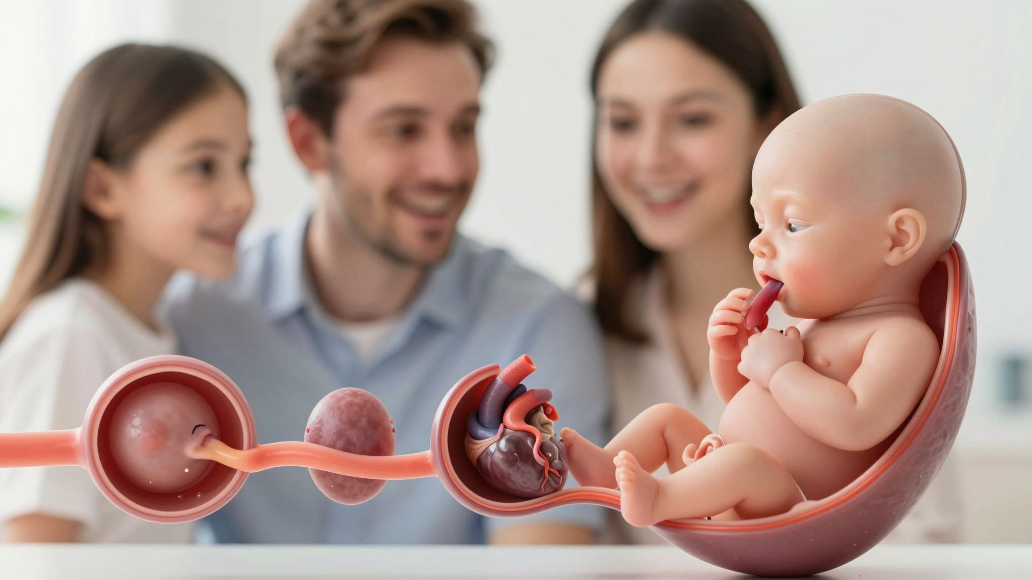 A negyedik héten alakul ki a szív és idegcső.