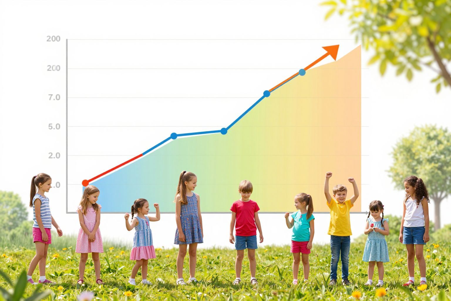 A növekedési görbék eltérései figyelmeztethetnek fejlődési problémákra.