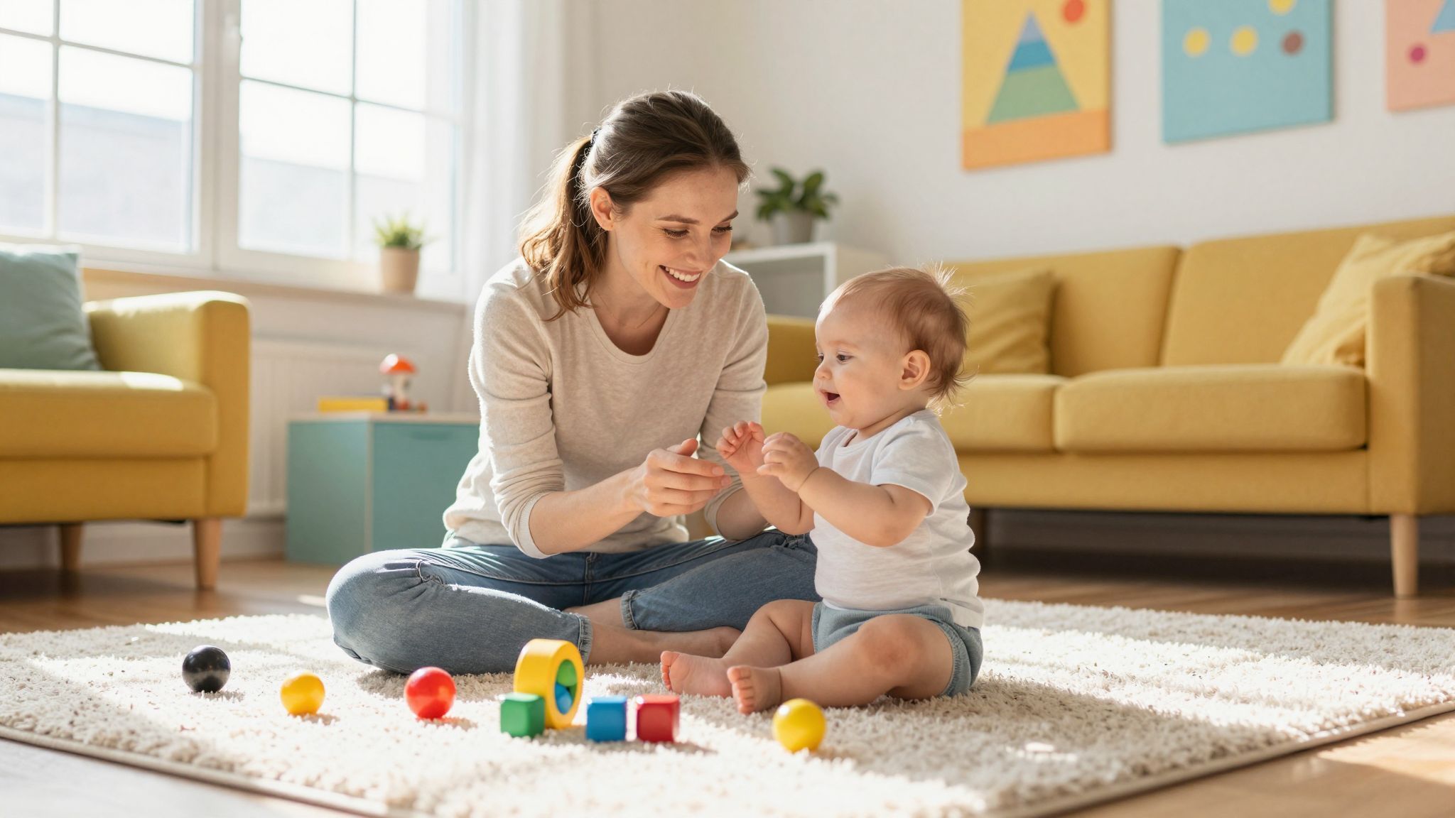 A játékos beszélgetés segíti a baba nyelvi fejlődését!